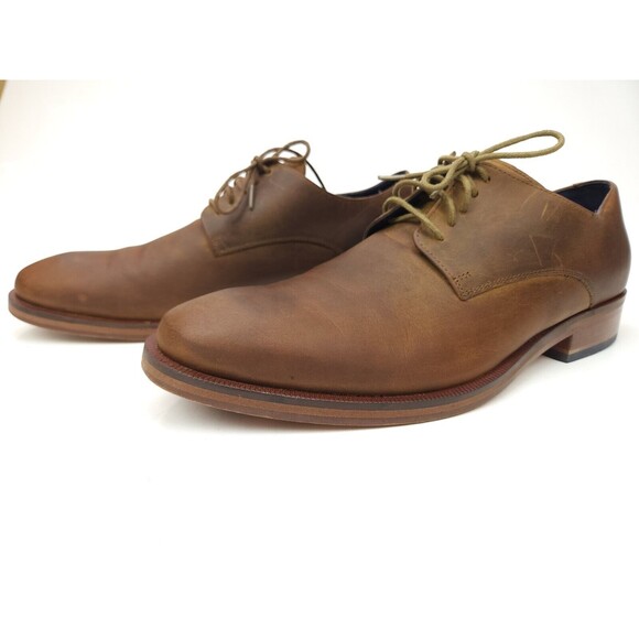 Cole Haan C21117 Men\'s Brown Leather Lace Up Dress Shoes Size US 10 M